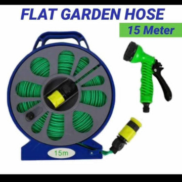 Flat Garden Hose 15m Reel